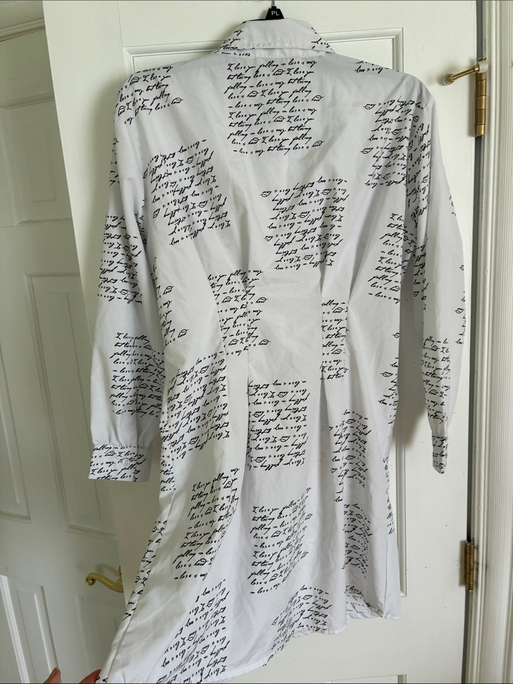 Spoon Jeans Women’s White Script-Print Button-Down Shirt. Size XS-S. - Picture 6 of 7